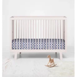 Bacati - Aztec Print Kilim Navy 100 Percent Cotton Universal Baby US Standard Crib Or Toddler Bed Fitted Sheet -Babyletto Store GUEST 9b37a7c6 4cf1 413f 8d91 4763a1f1b348