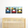 Big Dot Of Happiness Cars, Trains, And Airplanes - Transportation Nursery Wall Art And Kids Room Decor - 7.5 X 10 Inches - Set Of 3 Prints
