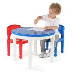 3pc Round Plastic Construction Table With 2 Chairs And Cover Blue/Red/White - Humble Crew 10 3pc Round Plastic Construction Table With 2 Chairs And Cover Blue/Red/White - Humble Crew -Babyletto Store GUEST 9fd77dfd ec10 4b24 9ce1 1d7f287c2d13