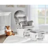 Suite Bebe Madison Glider And Ottoman - White Wood And Gray Fabric