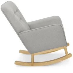 Delta Children Colby Rocking Chair - French Gray And Natural -Babyletto Store GUEST a648aad8 1ad3 4b9e 9ede b2be721e4b9a