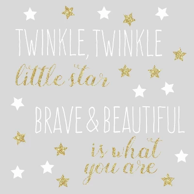 RoomMates Wall Decal Twinkle Twinkle Little Star With Glitter 1 RoomMates Wall Decal Twinkle Twinkle Little Star With Glitter