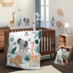 Lambs & Ivy Jungle Friends 100% Cotton Safari Animals Baby Fitted Crib Sheet -Babyletto Store GUEST ab5c92f2 d311 4fec 93af 8e647ae89872
