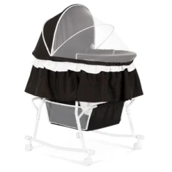 Dream On Me Lacy Portable 2-in-1 Bassinet, Black -Babyletto Store GUEST aef081cb 834c 4c17 a414 47b22e80c529