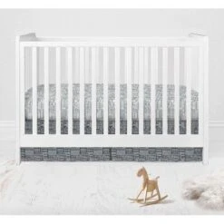 Bacati - Clouds In The City White/Gray 10 Pc Crib Bedding Set With Long Rail Guard Cover -Babyletto Store GUEST b1b7520b 17af 49e5 a656 59c87d2e3a2d