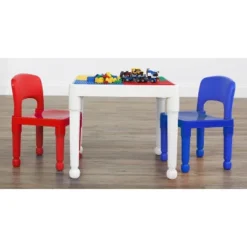 3pc 2 In 1 Square Activity Table With 2 Chairs Blue/Red - Humble Crew -Babyletto Store GUEST b590a766 002a 4b7f a59d ecc81694b07e