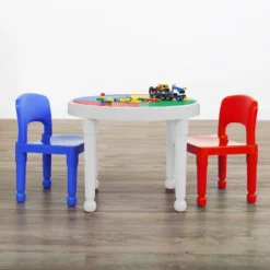 3pc Round Plastic Construction Table With 2 Chairs And Cover Blue/Red/White - Humble Crew 11 3pc Round Plastic Construction Table With 2 Chairs And Cover Blue/Red/White - Humble Crew -Babyletto Store GUEST b8534c44 8e25 4cfd 9b59 1ae110f1e84b