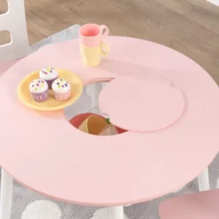 Round Storage Table And Chair Set White/Pink - KidKraft -Babyletto Store GUEST b85c1338 2c42 4740 8847 fac2b93f5da2