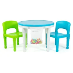 3pc Kids' 2 In 1 Round Activity Table With Chairs - Humble Crew -Babyletto Store GUEST b8b9ef00 0cdd 4225 ad70 059df2c7db93