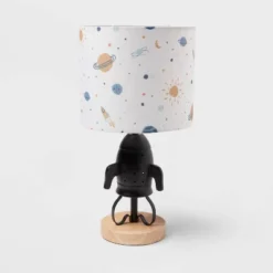 Spaceship Figural Kids' Table Lamp Black - Pillowfort™ -Babyletto Store GUEST b953c39f 7371 46a8 af8c cd9aba209288