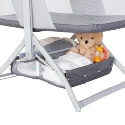 Baby Trend Quick-Fold 2-in-1 Rocking Portable Bassinet - Shadow Stone Gray -Babyletto Store GUEST ba310847 4970 4499 9cbd 3c8ba52c6d0d