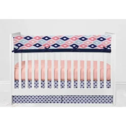 Bacati - Emma Coral Mint Navy 10 Pc Crib Bedding Set With Long Rail Guard Cover -Babyletto Store GUEST bb49e551 7549 4b7f b251 14d58e843cff