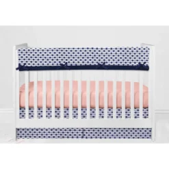 Bacati - Emma Coral Mint Navy 10 Pc Crib Bedding Set With Long Rail Guard Cover -Babyletto Store GUEST bc66f460 962e 4962 8498 05615ce710b4