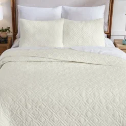 Luxury 100% Cotton Quilt Set, Hand-Quilted, Pre-Softened, Diamond Pattern By California Design Den -Babyletto Store GUEST bc8487c6 4ffc 497b ac06 6cd62084f517