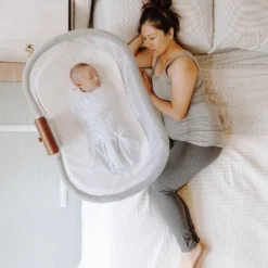 HALO Innovations BassiNest Swivel Sleeper Luxe - Dove Gray Tweed -Babyletto Store GUEST bcb24442 72f1 4551 b5d7 a06e3429b117