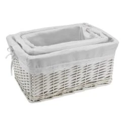 Badger Basket With Decorative White Liners Set Of 3 -Babyletto Store GUEST be45dbee d870 4961 b9a2 283a75c549c5