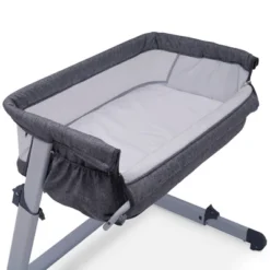 Simmons Kids' Dream Bedside Baby Bassinet Sleeper With Breathable Mesh And Adjustable Heights - Lightweight Portable Crib - Gray -Babyletto Store GUEST c07e351d a02f 456e 9a1f e8d10eada634