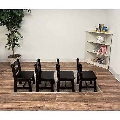 Rectangle Table With 4 Chairs Espresso - Gift Mark 4 Rectangle Table With 4 Chairs Espresso - Gift Mark - Image 4