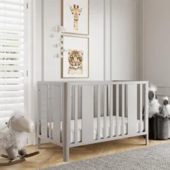 Room & Joy Emmett Curved Post 3-in-1 Crib - Sharkey Gray -Babyletto Store GUEST c5109748 b600 4468 97eb 8f3aa82c8b08