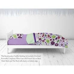 Bacati - Botanical Floral Birds Purple Multicolor 4 Pc Toddler Bedding Set -Babyletto Store GUEST c6b3eca4 faf6 4c6f 8a6e 417fdec5f78e