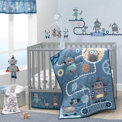 Bedtime Originals Robbie Robot Musical Baby Crib - Gray 6 Bedtime Originals Robbie Robot Musical Baby Crib - Gray - Image 6