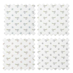 Bacati - Happy Monkeys Blue/Green/Gray Boys Muslin Swaddling Blankets Set Of 4 -Babyletto Store GUEST d1980c0d f487 4edc a879 83beb62afd4e