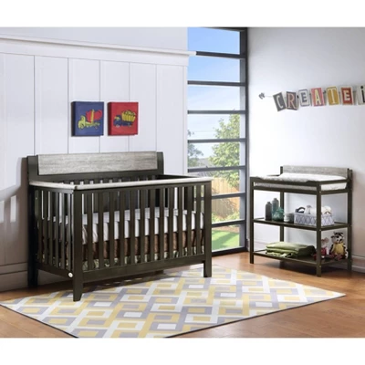 Suite Bebe Hayes 4-in-1 Convertible Crib - Coffee/Weathered Stone 1 Suite Bebe Hayes 4-in-1 Convertible Crib - Coffee/Weathered Stone