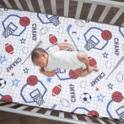 Lambs & Ivy Baby Sports 3-Piece Football/Basketball Baby Crib Bedding Set -Babyletto Store GUEST d3f6be3d 33c7 42b2 ba0d cf5282520159