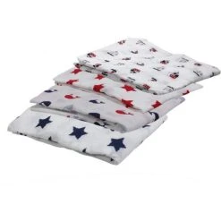 Bacati - Little Sailor Blue/Navy/Red Boys Muslin Swaddling Blankets Set Of 4 -Babyletto Store GUEST d56530bf d1f2 4672 845a 36475b60b076
