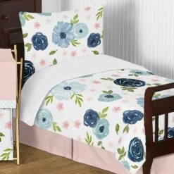 5pc Sweet Jojo Designs Watercolor Floral Toddler Bedding Set Pink/Blue - Sweet Jojo Designs -Babyletto Store GUEST d6bdc9b0 6a84 4daf bcf1 765565e65f14