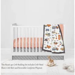 Bacati - Construction Yellow Orange Blue Gray 3 Pc Crib Bedding Set -Babyletto Store GUEST e0ffd693 01c0 41ff bf6d 0dab62710d4a