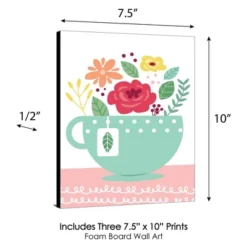 Big Dot Of Happiness Floral Let's Par-Tea - Garden Tea Party Nursery Wall Art And Kids Room Decor - 7.5 X 10 Inches - Set Of 3 Prints -Babyletto Store GUEST e43e6706 49fb 427b af95 cb07a6661152