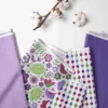 Bacati - Botanical Purple Multicolor 3 Pc Toddler Sheet Set