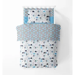 Bacati - Woodlands Aqua/Navy/Gray 4 Pc Toddler Bedding Set -Babyletto Store GUEST ebae83e7 9bc7 4bdd 8177 528a0881f6ce