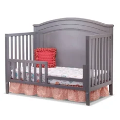 Sorelle Berkley Round Top Panel Standard Full-Sized Crib Gray -Babyletto Store GUEST ec86a245 6bf3 4d97 bf37 c225730f8605