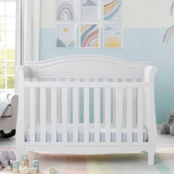 Delta Children Lancaster 4-in-1 Convertible Crib - Bianca White