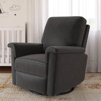 Baby Relax Terrin Swivel Glider Recliner Distressed Faux Leather 2 Baby Relax Terrin Swivel Glider Recliner Distressed Faux Leather - Image 2