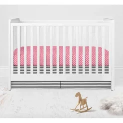 Bacati - Elephants Pink/Fuschia/Gray 10 Pc Crib Bedding Set With Long Rail Guard Cover -Babyletto Store GUEST f5340ba2 3e0f 4480 a691 76962c23a5ac