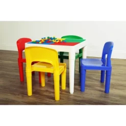 5pc 2 In 1 Square Plastic Activity Table And Chair Set - Humble Crew -Babyletto Store GUEST f6daf88b 641d 41f1 afde a675176079e2