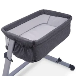 Simmons Kids' Dream Bedside Baby Bassinet Sleeper With Breathable Mesh And Adjustable Heights - Lightweight Portable Crib - Gray -Babyletto Store GUEST f85179a9 19f9 4d76 b7b6 a642575ddddb