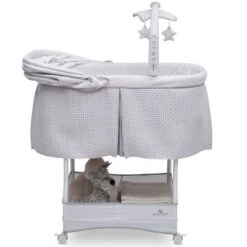 Delta Children Serta IComfort Hands-Free Auto-Glide Bedside Bassinet Portable Crib Features Silent Smooth Gliding Motion That Soothes Baby - Cameron -Babyletto Store GUEST fa1a8014 2ed7 4f9f 9a6e 0460050bec14