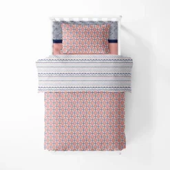 Bacati - Olivia Coral Navy 4 Pc Toddler Bedding Set -Babyletto Store GUEST fd552602 0520 4f83 baee 01b2cb939b48