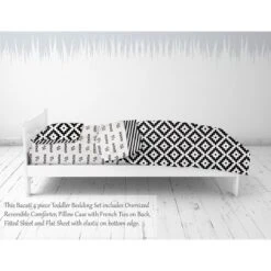 Bacati - Love Aztec Print Black 4 Pc Toddler Bedding Set -Babyletto Store GUEST fe55b321 33cb 4983 a173 fb6f6d40338e